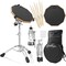 Ashthorpe Drum Practice Pad Set with Snare Stand - 12-Inch Double-Sided Silent Drum Pad Kit Includes Backpack Carrying Bag and Drumsticks